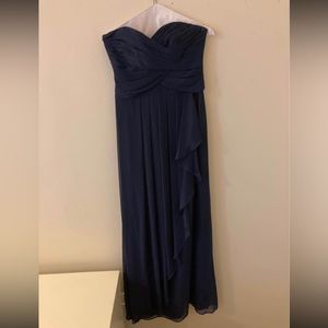 Bridesmaid Dress, Navy Blue, David’s Bridal Size 4